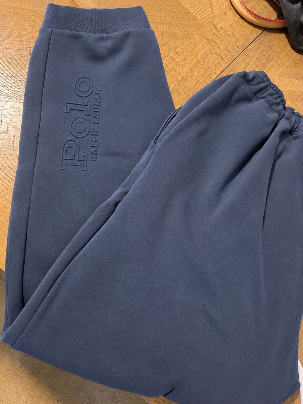 Polo Ralph Lauren Logo-Embossed Double Knit Jogger Pants in Navy